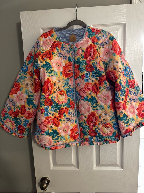 Jackets & Blazers - Colorful Floral Quilted Jacket - Bright Multicolor